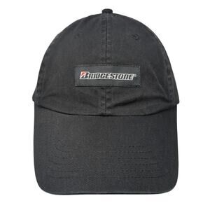 Bridgestone Firestone Slideback Baseball Cap Black One Size Adjustable 6 Panel
